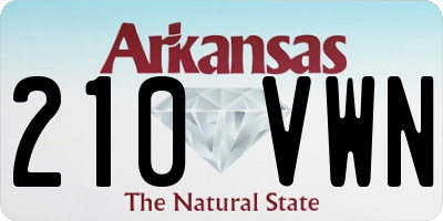 AR license plate 210VWN