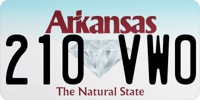 AR license plate 210VWO