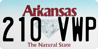 AR license plate 210VWP