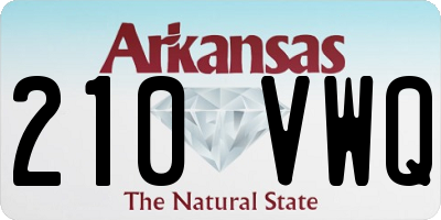 AR license plate 210VWQ