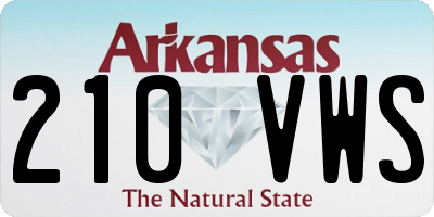 AR license plate 210VWS