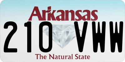 AR license plate 210VWW