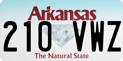 AR license plate 210VWZ