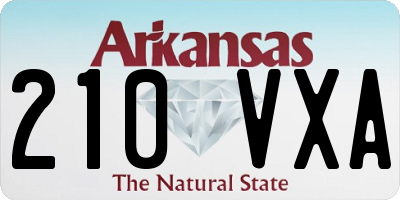 AR license plate 210VXA