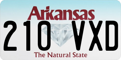 AR license plate 210VXD