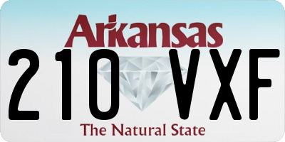 AR license plate 210VXF