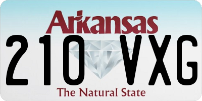 AR license plate 210VXG