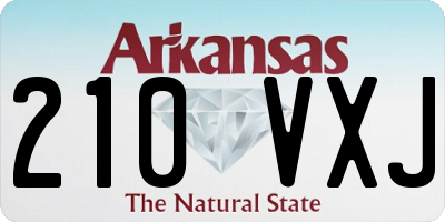 AR license plate 210VXJ