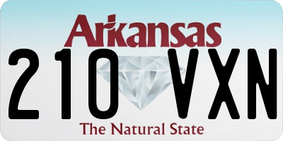 AR license plate 210VXN
