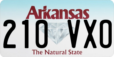 AR license plate 210VXO