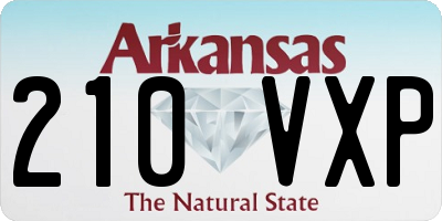AR license plate 210VXP