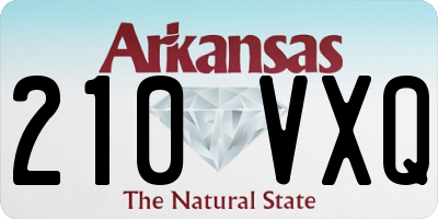 AR license plate 210VXQ