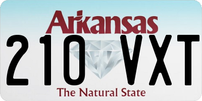 AR license plate 210VXT