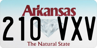 AR license plate 210VXV
