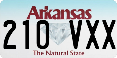 AR license plate 210VXX