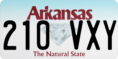 AR license plate 210VXY