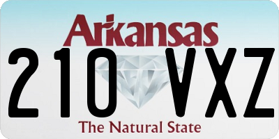 AR license plate 210VXZ