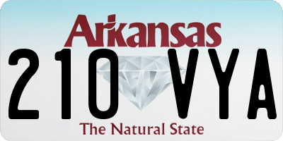 AR license plate 210VYA