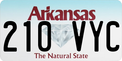 AR license plate 210VYC