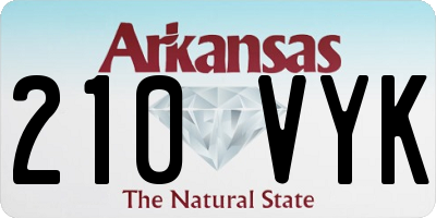 AR license plate 210VYK