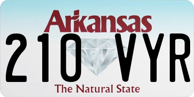 AR license plate 210VYR