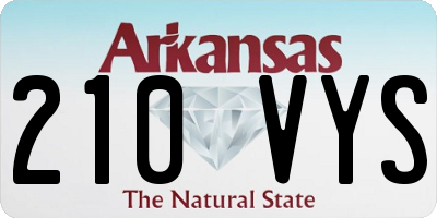 AR license plate 210VYS