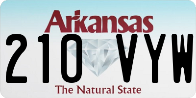 AR license plate 210VYW