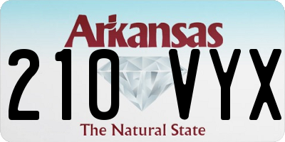 AR license plate 210VYX