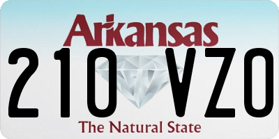 AR license plate 210VZO