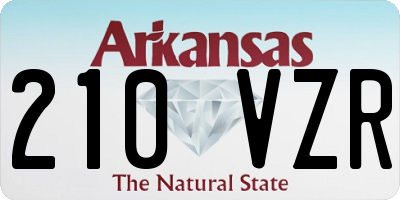 AR license plate 210VZR