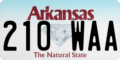 AR license plate 210WAA