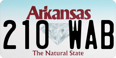 AR license plate 210WAB