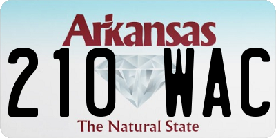 AR license plate 210WAC