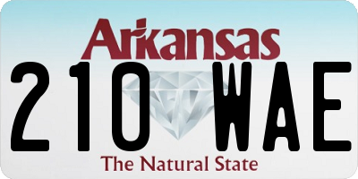 AR license plate 210WAE
