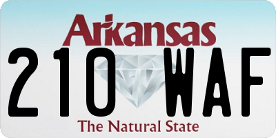 AR license plate 210WAF