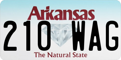 AR license plate 210WAG