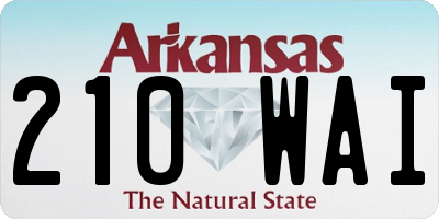 AR license plate 210WAI