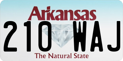 AR license plate 210WAJ