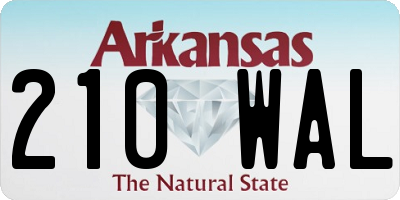 AR license plate 210WAL