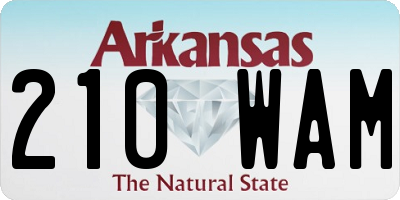 AR license plate 210WAM