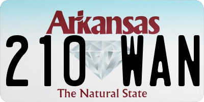 AR license plate 210WAN