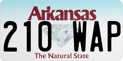 AR license plate 210WAP