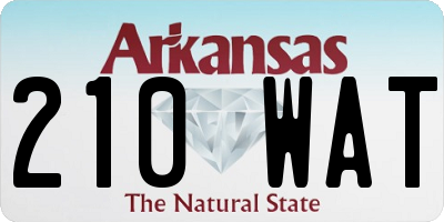 AR license plate 210WAT
