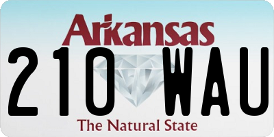 AR license plate 210WAU