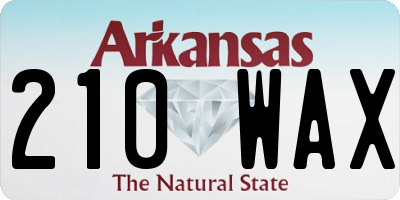 AR license plate 210WAX