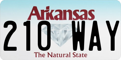 AR license plate 210WAY