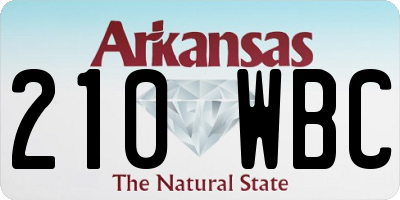 AR license plate 210WBC