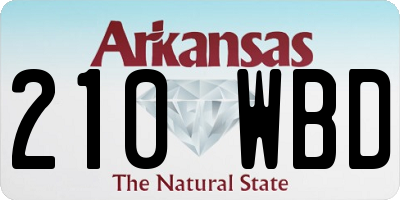 AR license plate 210WBD
