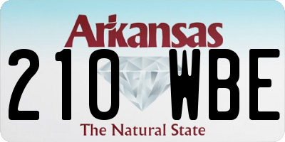 AR license plate 210WBE