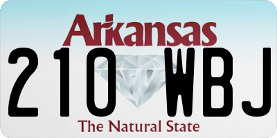 AR license plate 210WBJ